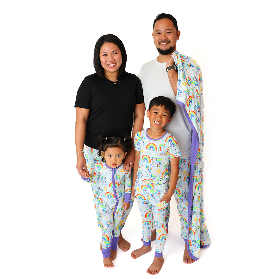 Sunshine and Rainbows Kids Two Piece Short Sleeve Lounge Set