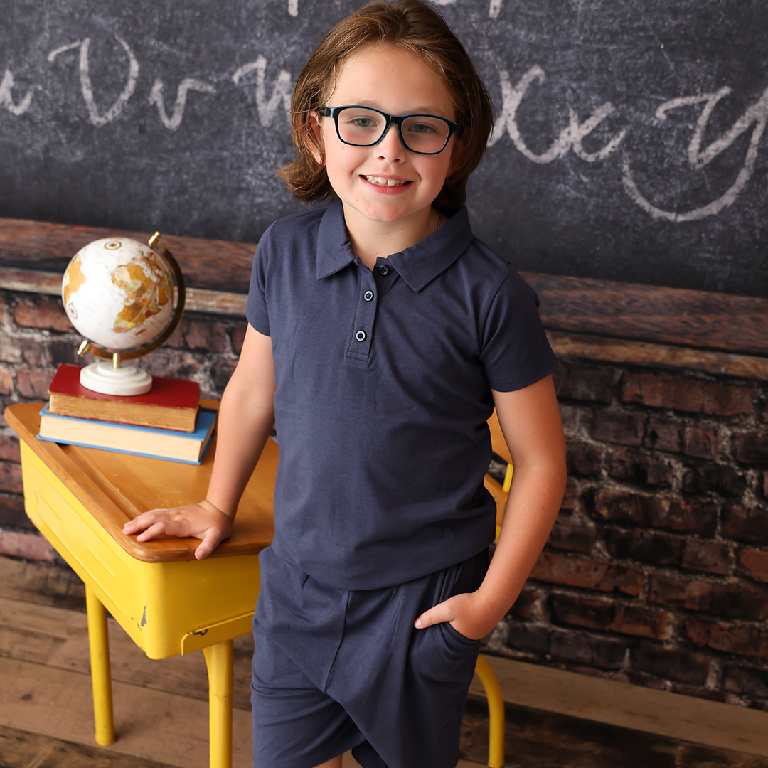 Navy Short Sleeve Polo Shirt