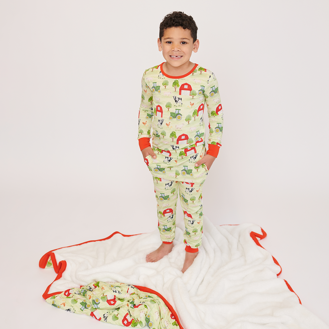 Workin' On The Farm Kids Two Piece Lounge Set