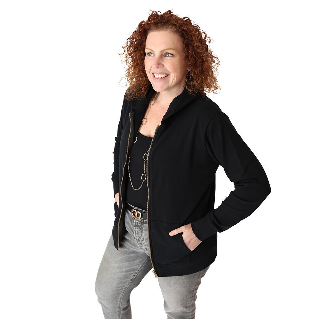 Black Adult Full Zip Hoodie