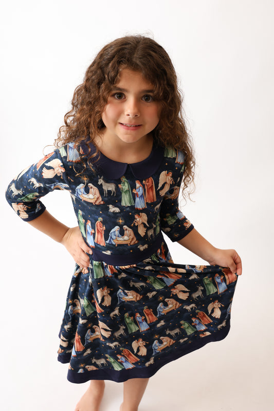 Star Of Wonder Collared Twirl Dress