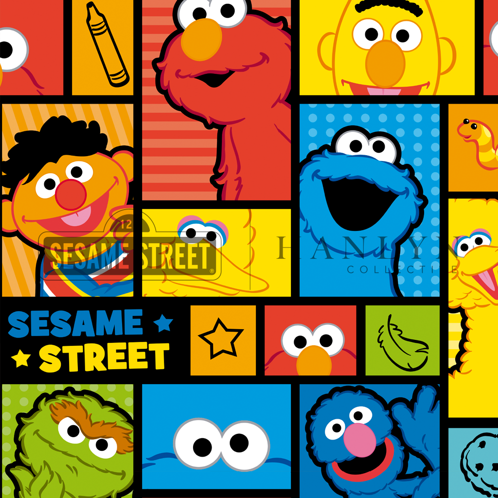 Retro Sesame Vibes QUILTED Family Blanket (85x65) | Sesame Street
