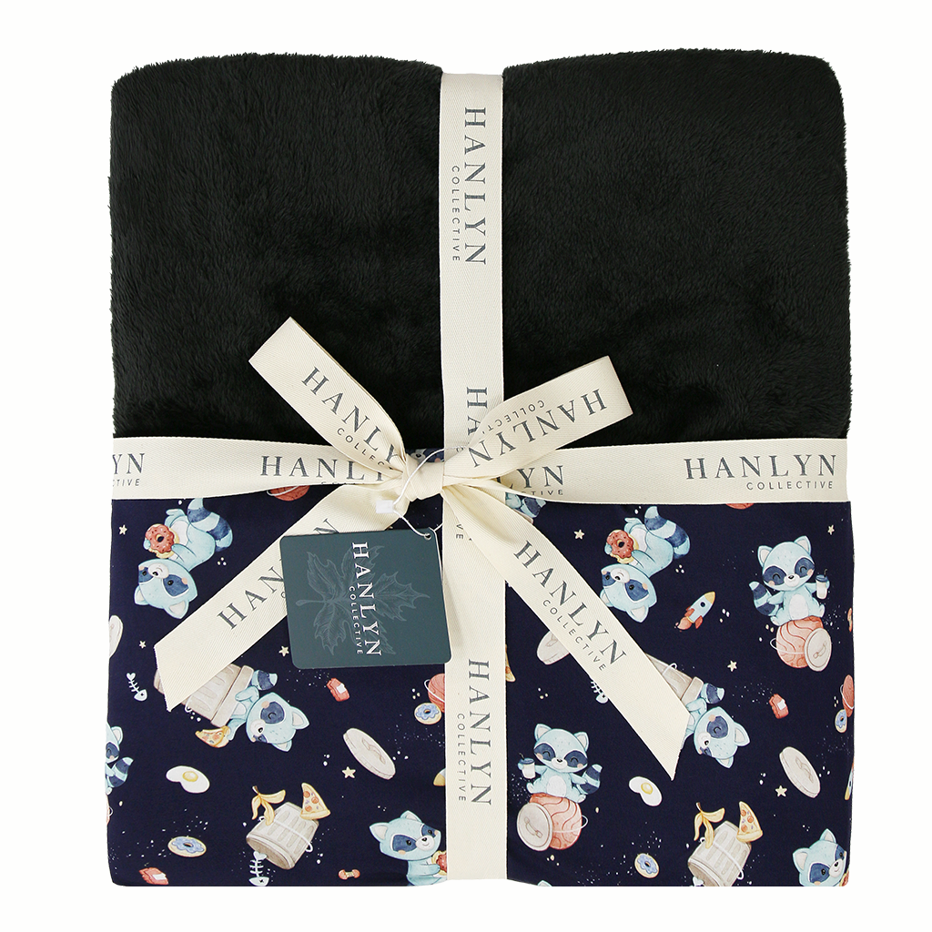 Spaced Out Trash Panda PLUSH Kids Blanket (40x40)