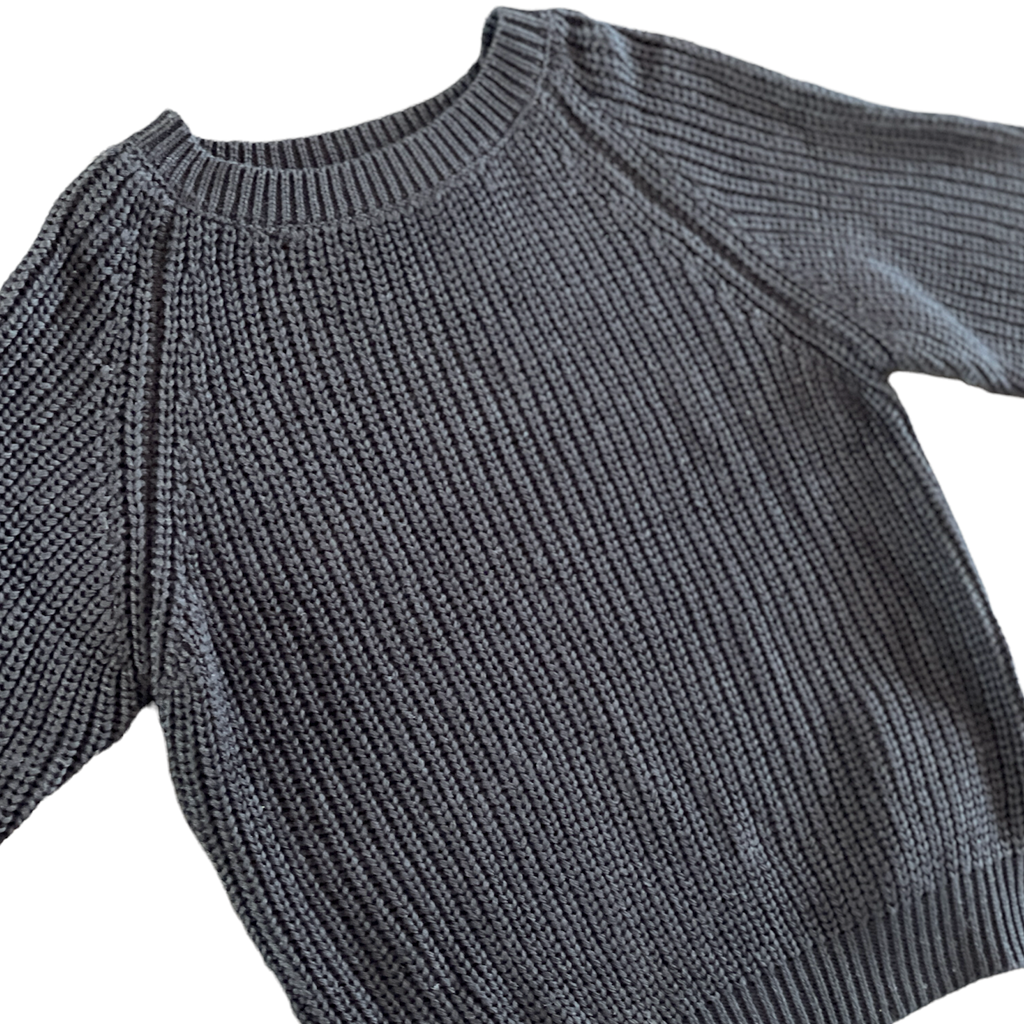 Black Chunky Knit Bamboo Sweater