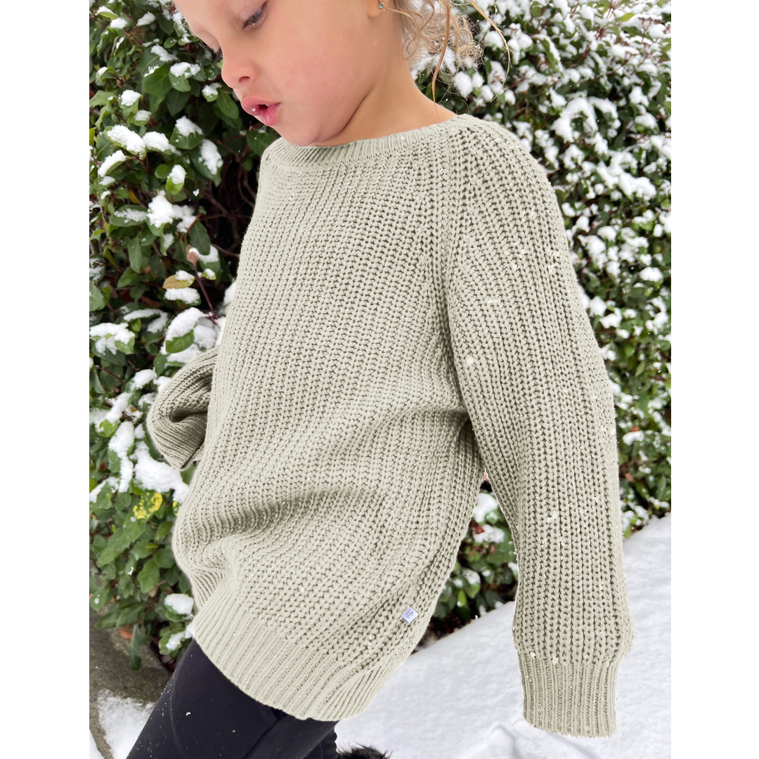 Oat Of This World Little Chunky Knit Bamboo Sweater