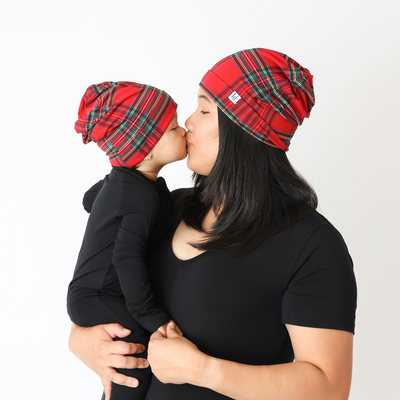 Hanlyn Holiday Plaid Slouchy Beanie