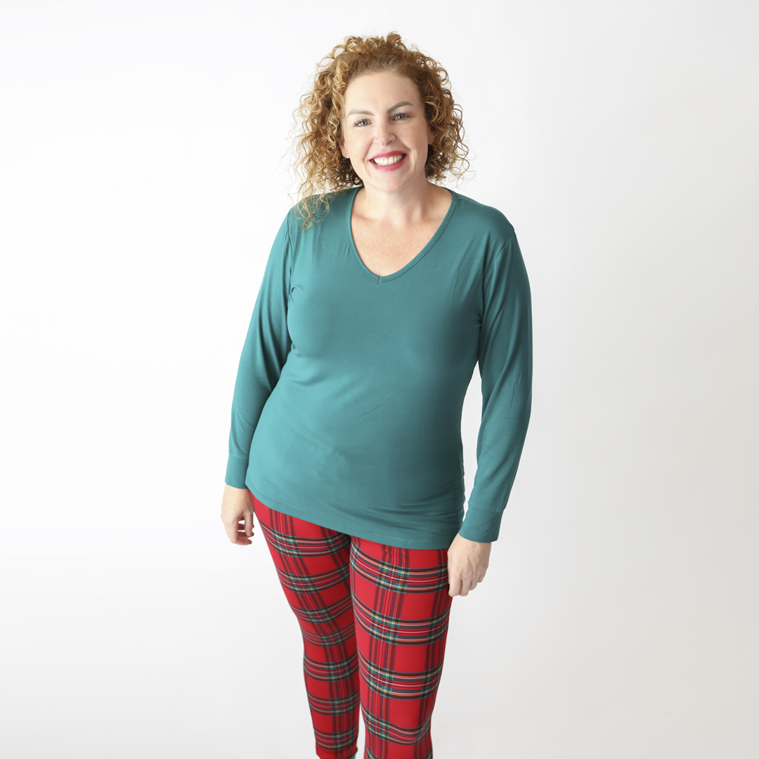 Hanlyn Holiday Plaid Ladies Loungie Set