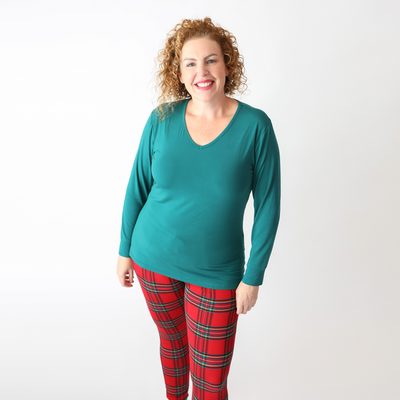 Hanlyn Holiday Plaid Ladies Loungie Set