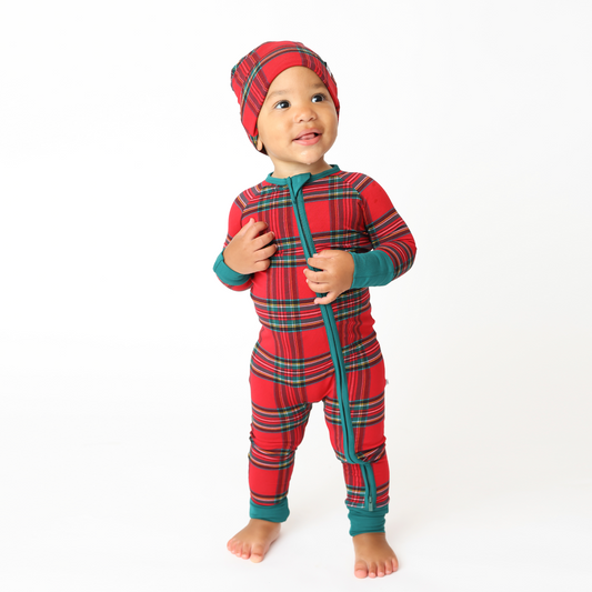 Hanlyn Holiday Plaid Convertible Romper
