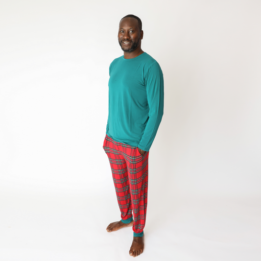 Hanlyn Holiday Plaid Mens JOGGER Lounge Set