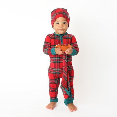 Hanlyn Holiday Plaid Convertible Romper