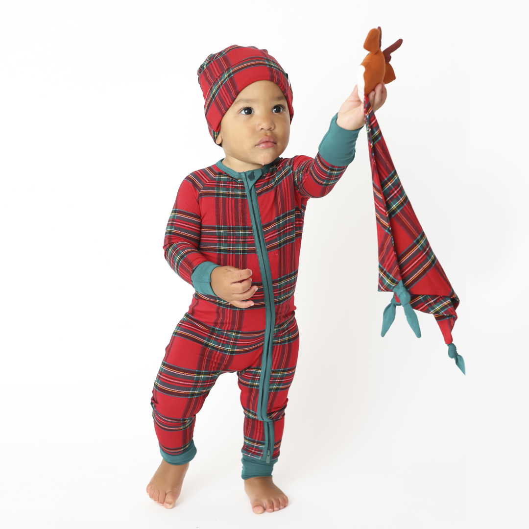 Hanlyn Holiday Plaid Convertible Romper