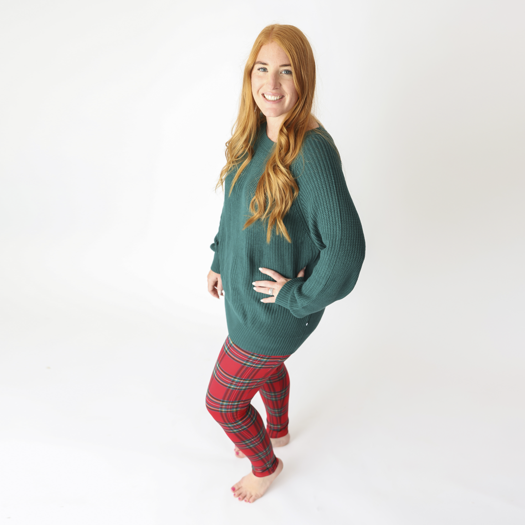 Hanlyn Holiday Plaid Ladies Bamboo Leggings