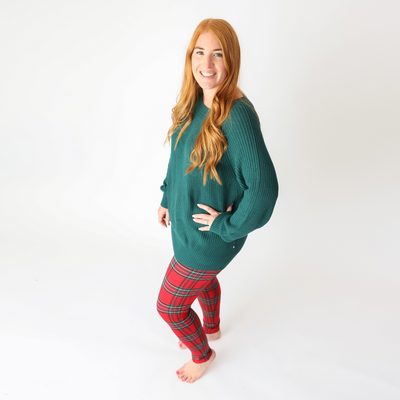 Hanlyn Holiday Plaid Ladies Bamboo Leggings