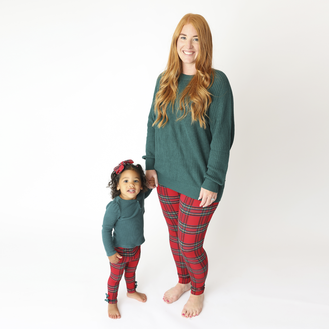 Holiday plaid leggings hot sale