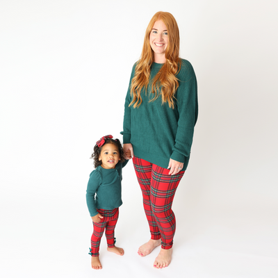 Hanlyn Holiday Plaid Little Bamboo Leggings
