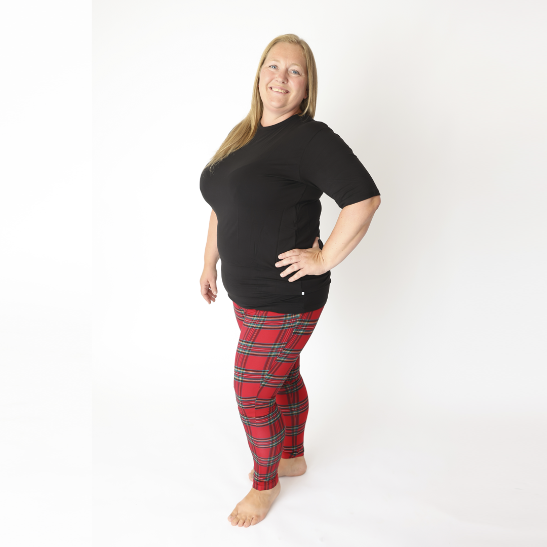 Hanlyn Holiday Plaid Ladies Bamboo Leggings