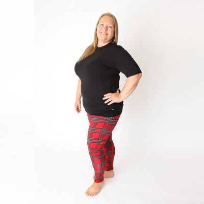 Hanlyn Holiday Plaid Ladies Bamboo Leggings