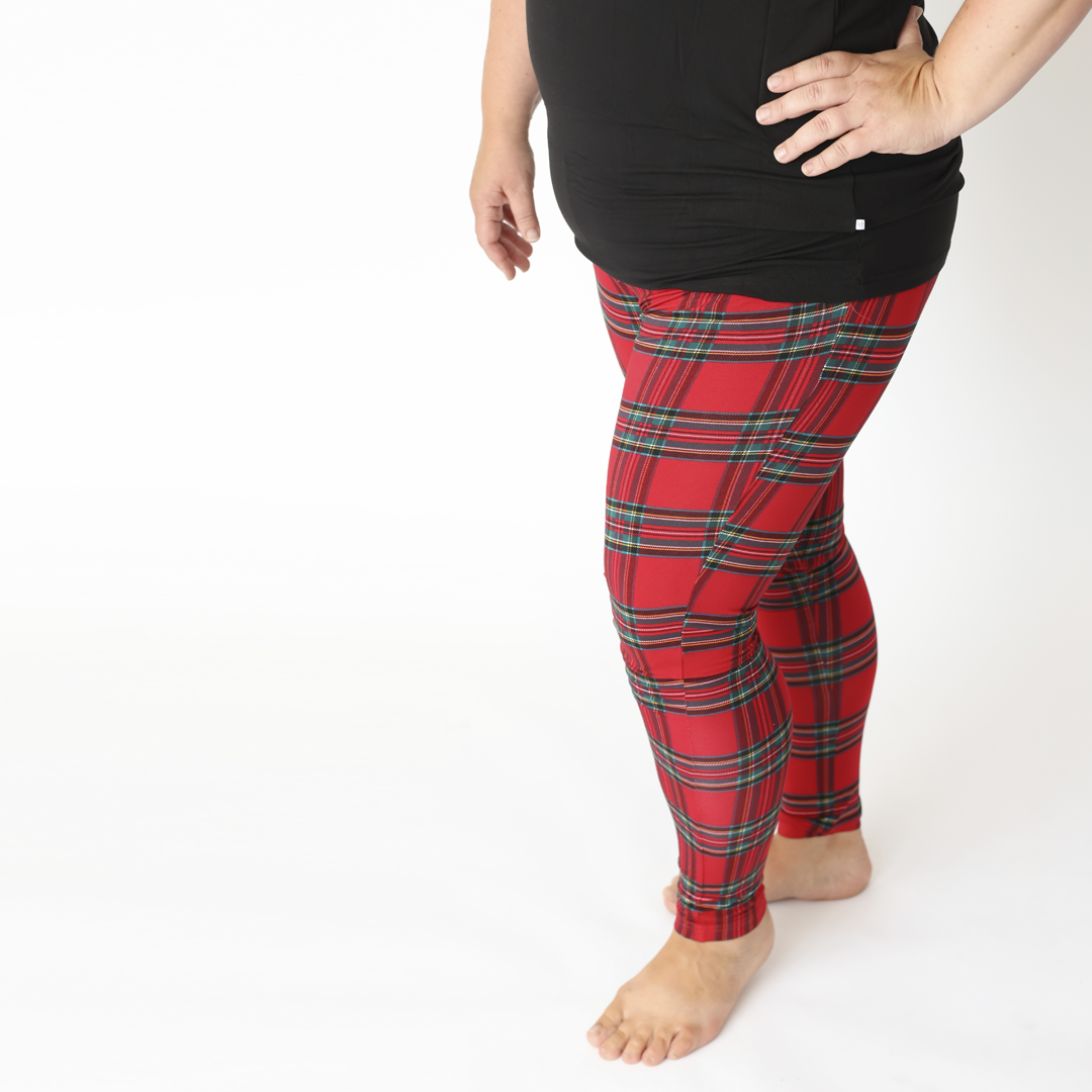 Hanlyn Holiday Plaid Ladies Bamboo Leggings