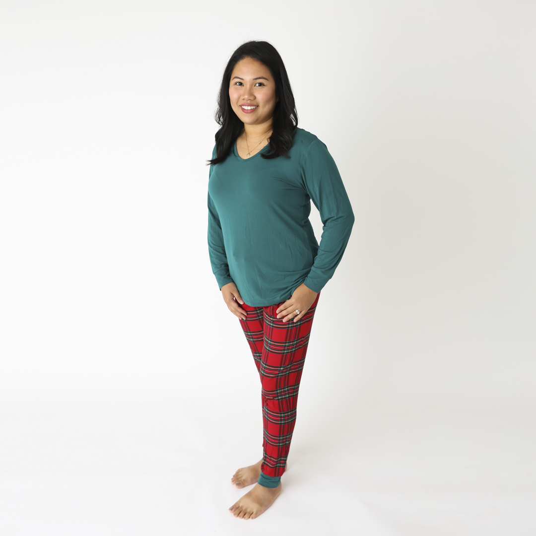 Hanlyn Holiday Plaid Ladies Loungie Set