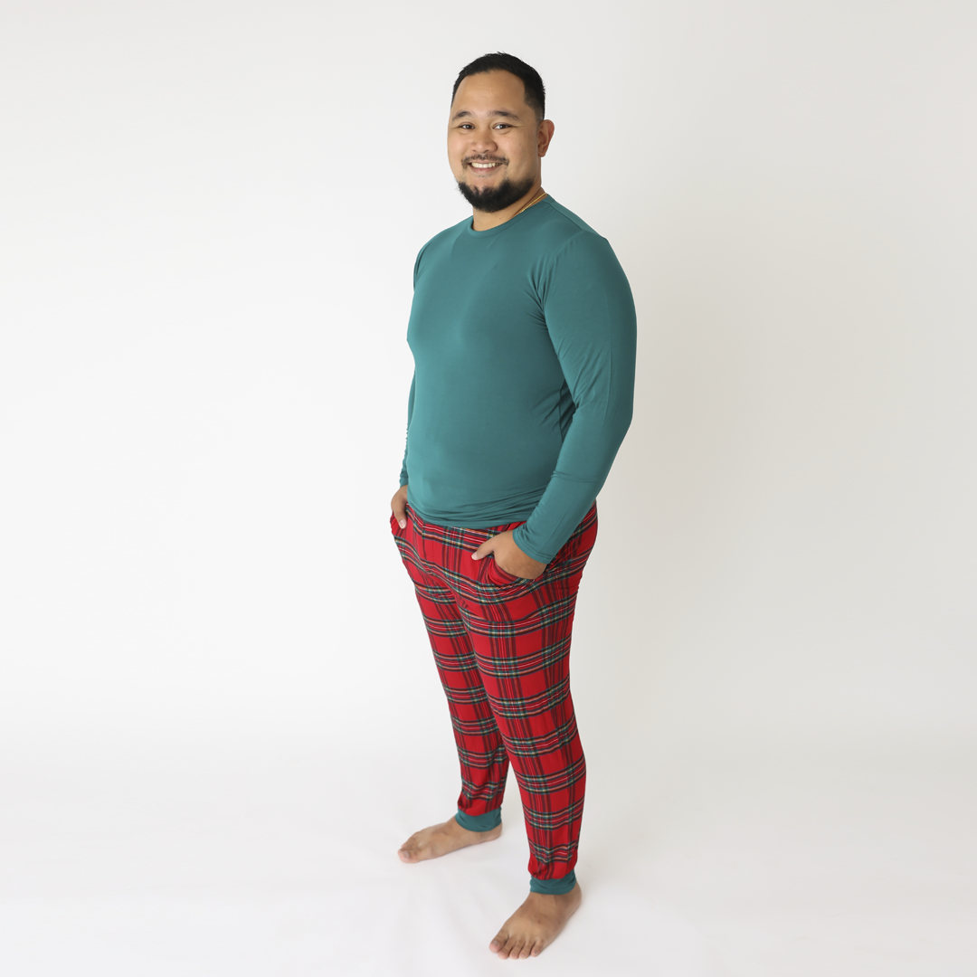 Hanlyn Holiday Plaid Mens JOGGER Lounge Set