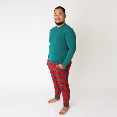 Hanlyn Holiday Plaid Mens JOGGER Lounge Set