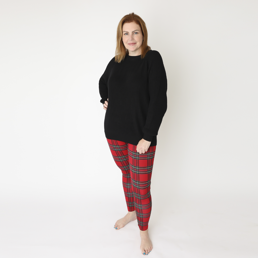 Hanlyn Holiday Plaid Ladies Bamboo Leggings