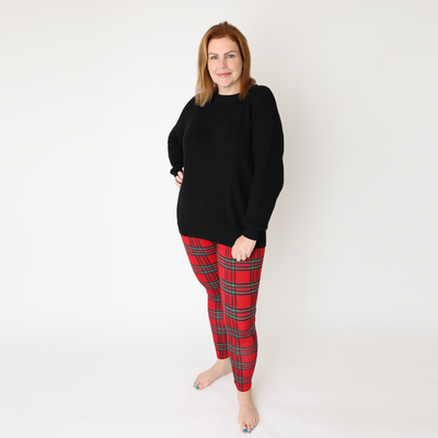 Hanlyn Holiday Plaid Ladies Bamboo Leggings