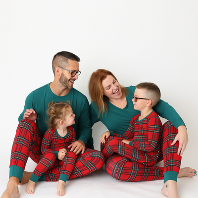 Hanlyn Holiday Plaid Kids Two Piece Lounge Set