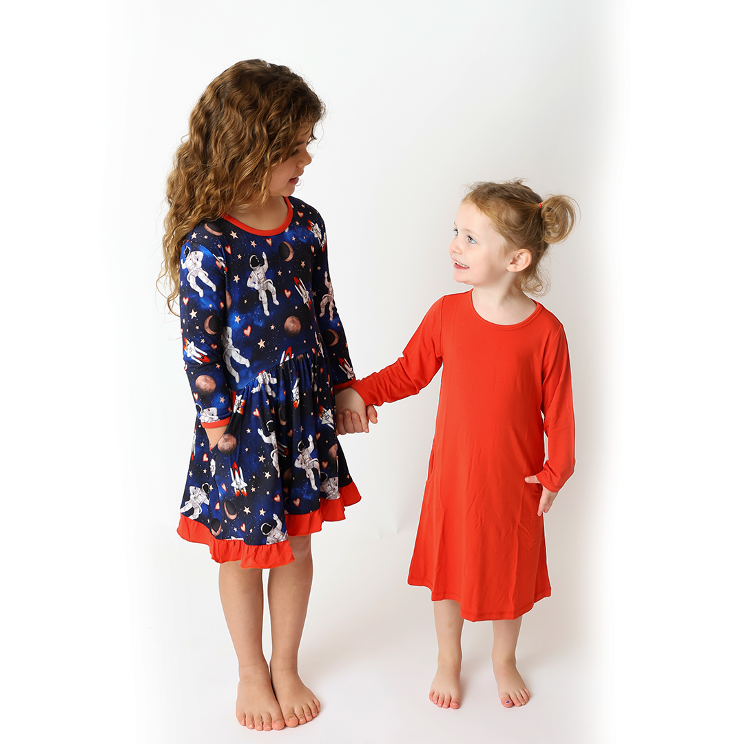 Love You To The Moon And Back Flutter Twirl Dress