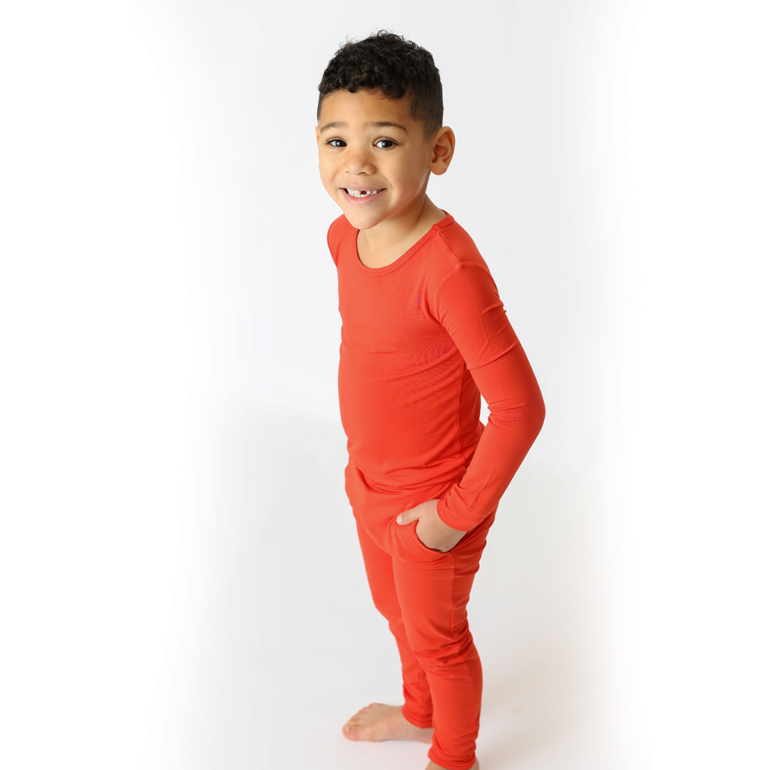 True Love Reddish Kids Two Piece Lounge Set