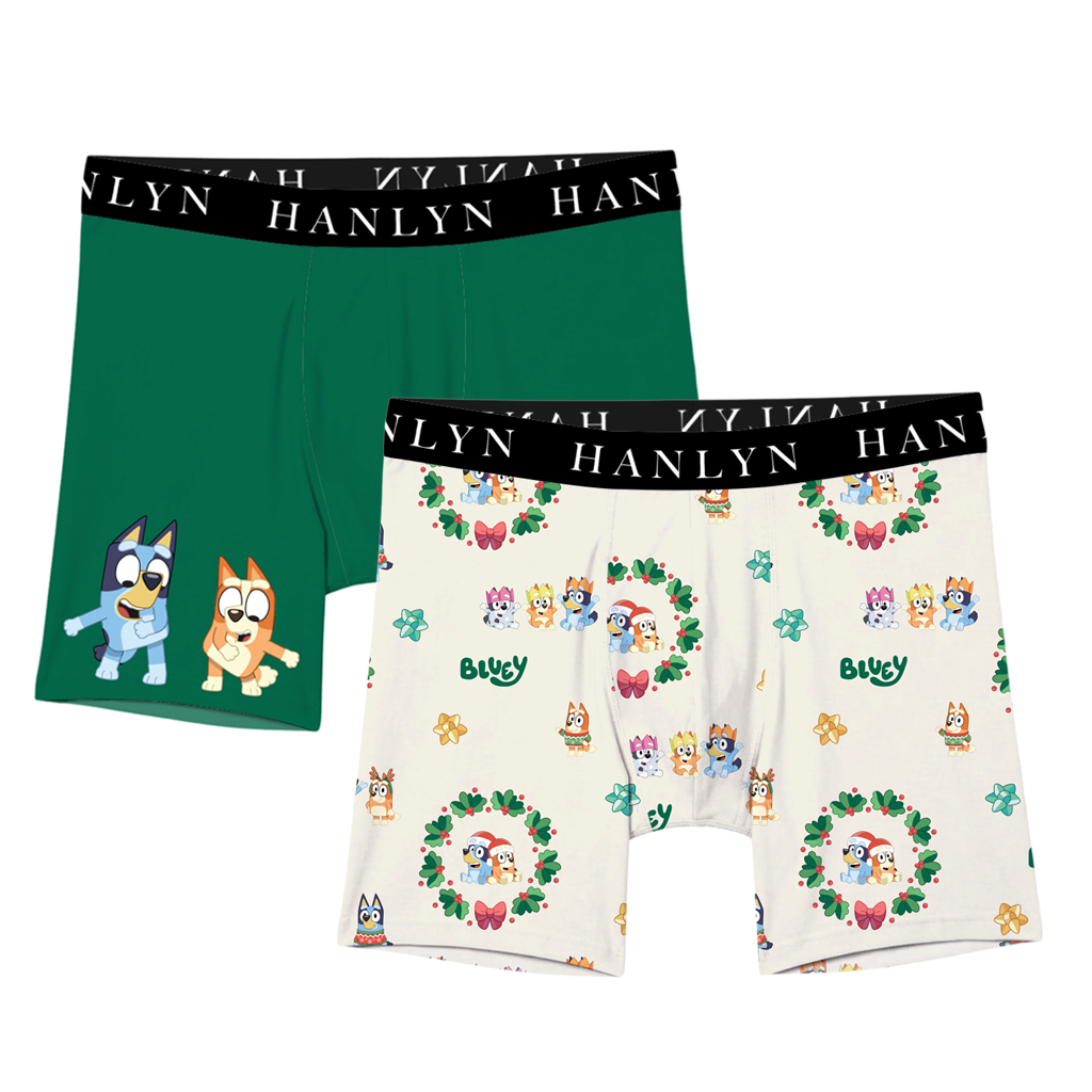 Home for the Holidays Two Pack Boys Boxers | Bluey™