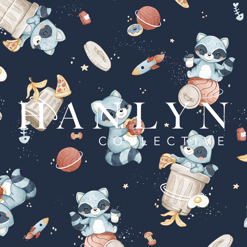 Spaced Out Trash Panda Baby Convertible Romper