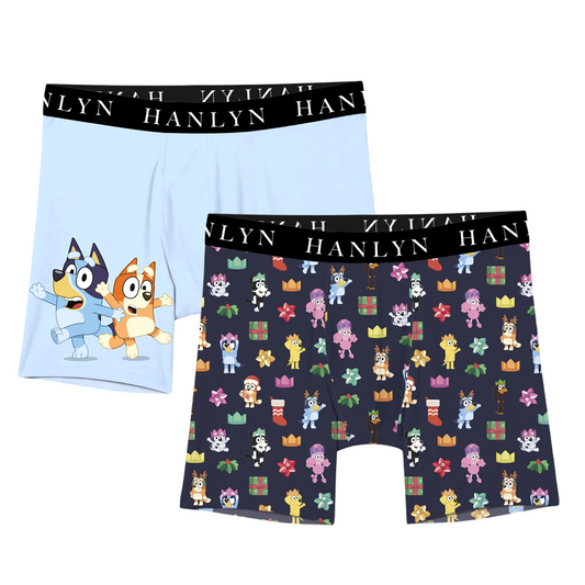 Heeler Holiday Cheer Two Pack Boys Boxers | Bluey™