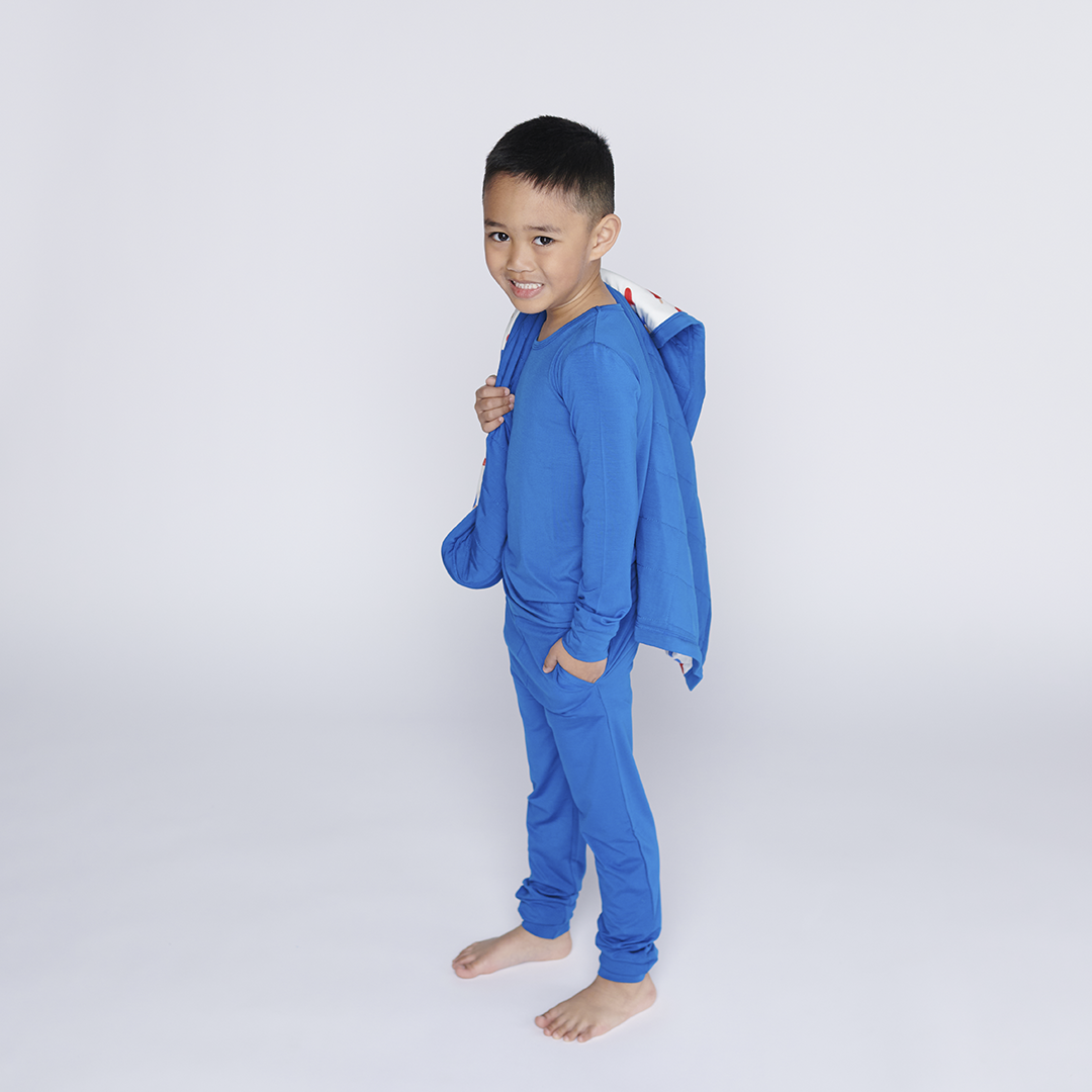 Classic Blue Kids Two Piece Lounge Set