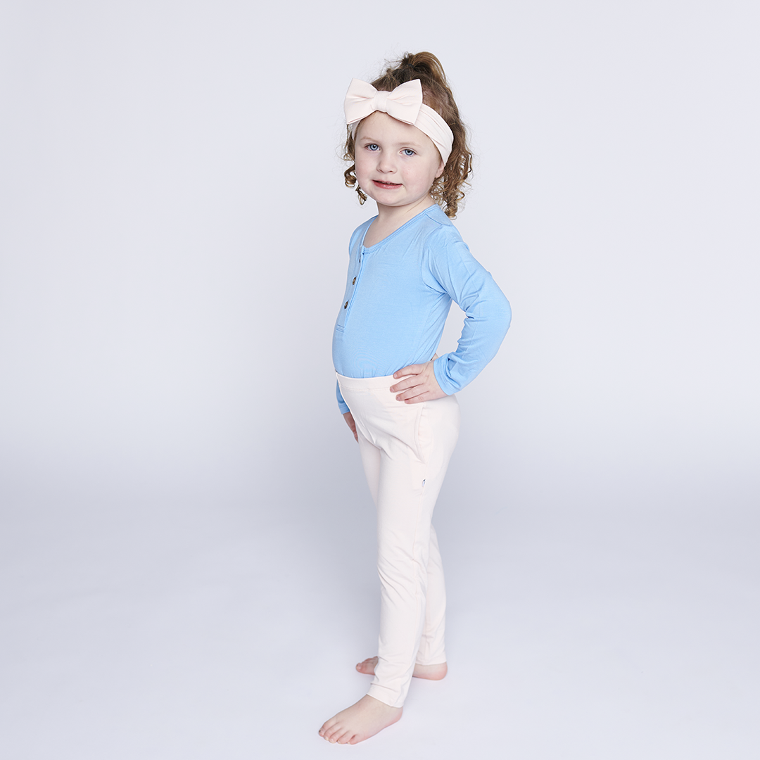 Iceberg Blue Little Henley Bodysuit