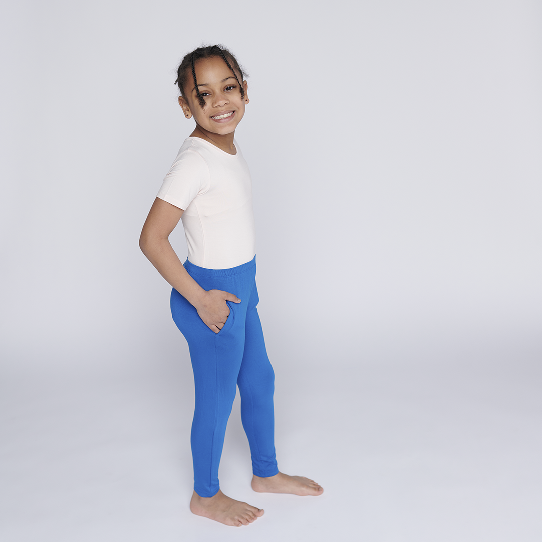 Classic Blue Little Bamboo Leggings