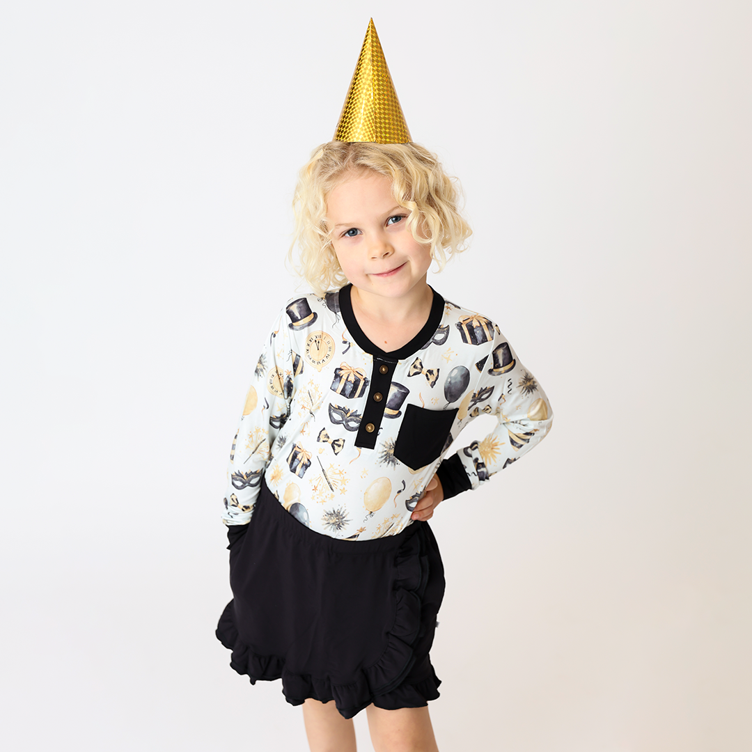 Ringing In The New Year Long Sleeve Henley Shirt