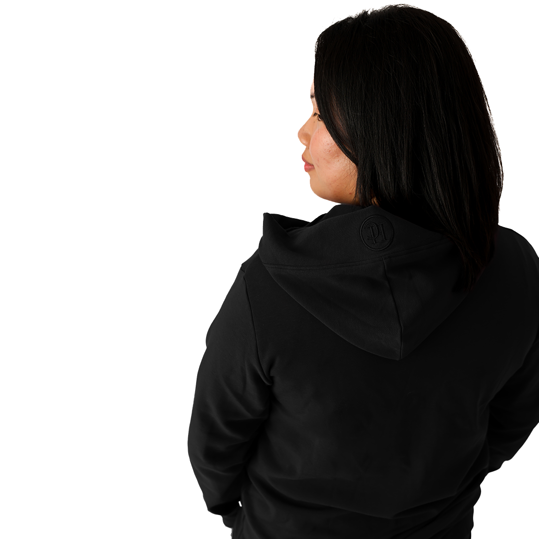 Black Adult Full Zip Hoodie