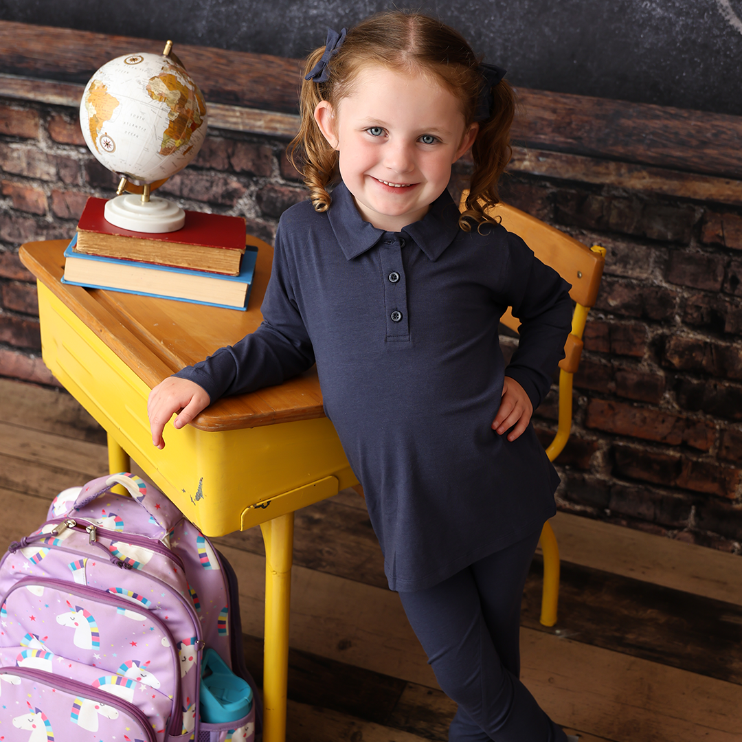Navy Mini Alligator Clip Bows (pack of 2)