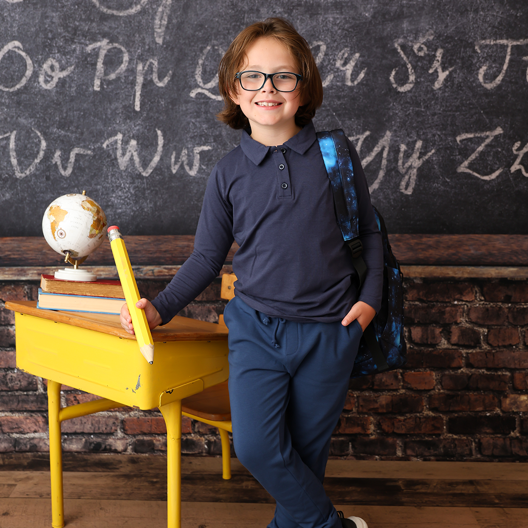 Navy Kids Crew Neck Tracksuit