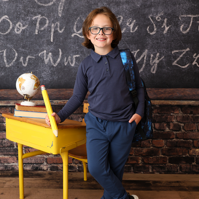 Navy Kids Crew Neck Tracksuit