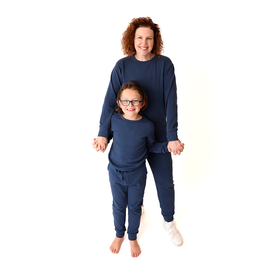 Navy Adult Crew Neck Tracksuit