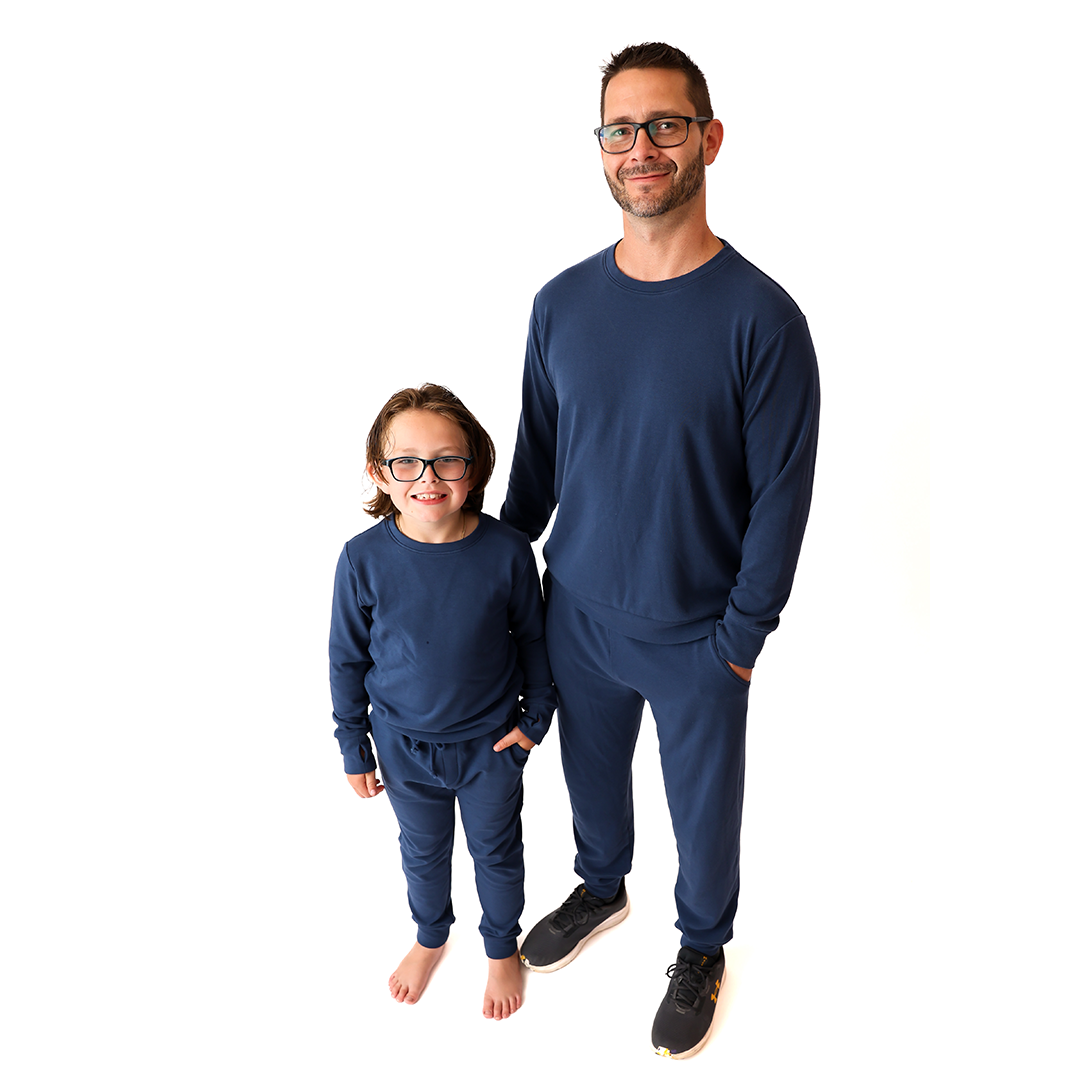 Navy Adult Crew Neck Tracksuit