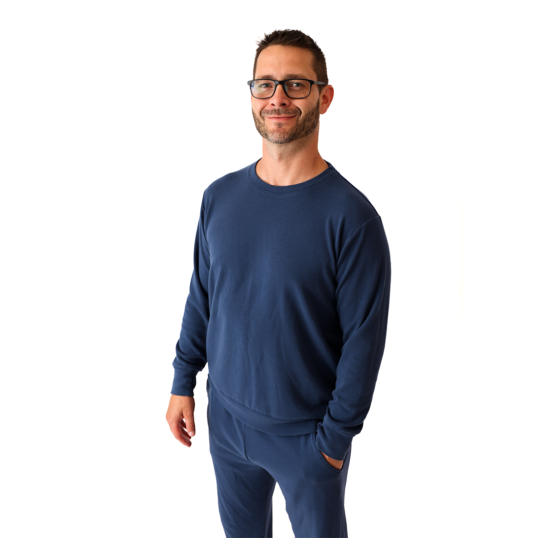 Navy Adult Crew Neck Tracksuit