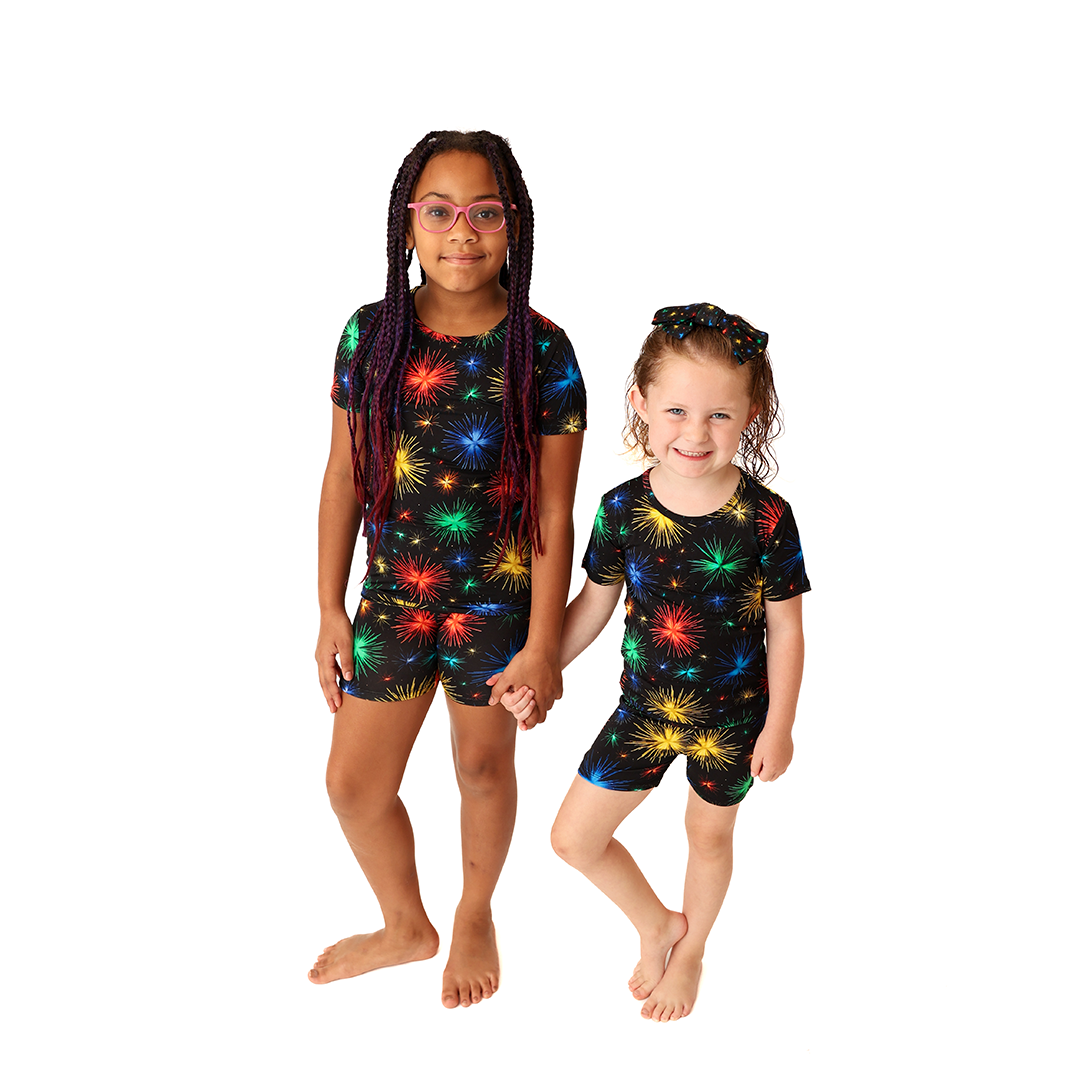 Baby, You're A Firework! Kids Two Piece Short Sleeve and Shorts Lounge Set