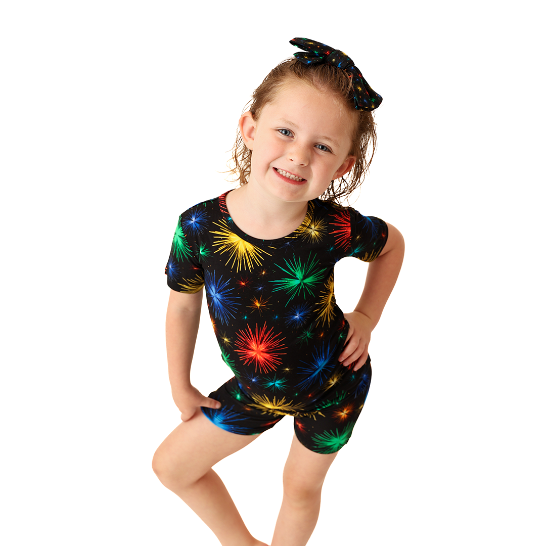 Baby, You're A Firework! Kids Two Piece Short Sleeve and Shorts Lounge Set