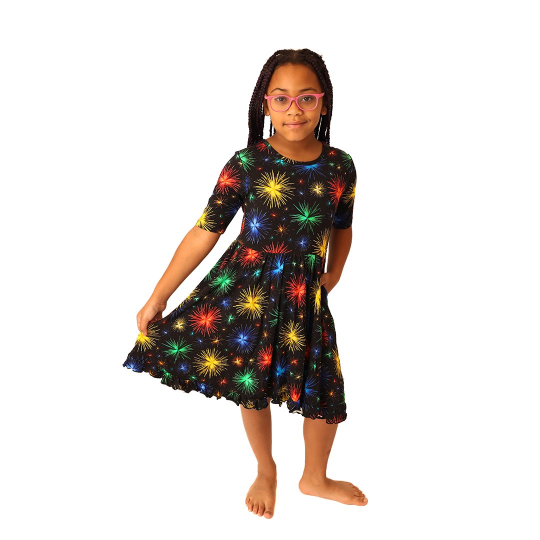 Baby, You're A Firework! Flutter Twirl Dress