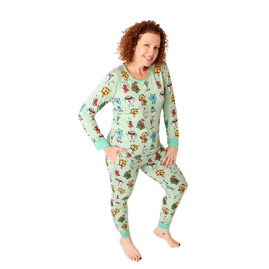 Chillin' With My Snowmies Ladies Two Piece Lounge Set