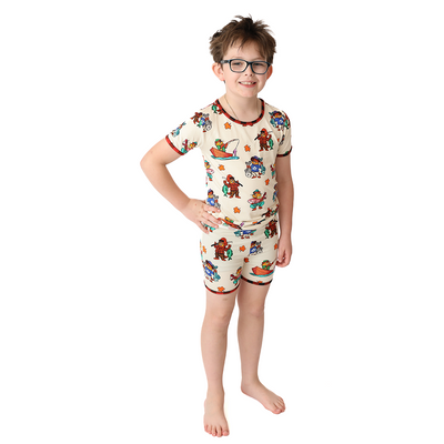 Dam Good Catch Kids Two Piece Short Sleeve and Shorts Lounge Set